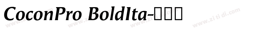 CoconPro BoldIta字体转换
